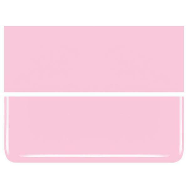 0421 Petal Pink Opalescent Bullseye 90 COE Glass Sheet 10x10" 90COE Fusible- 