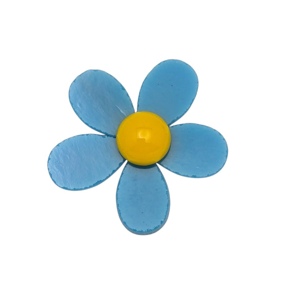 Sale! Turquoise Opal 96 COE Five Petal Flower Glass Precuts for Fusing Supplies- 