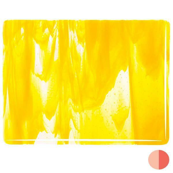 2020 Clear Sunflower Yellow Opal Striker Bullseye 90 COE Glass Sheet 10x10" 90COE Fusing- 