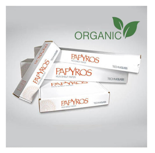 PAPYROS SHELF PAPER New Formula  Organic Craft Roll  20.5 inches x 82 feet Primer Kiln Glass Separator- 