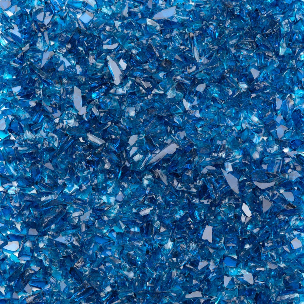 F5 5333 96 Deep Aqua Transparent COARSE 96 COE Frit 8.5 oz Jar- 