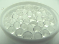1/4" 6-7mm Glass Handmade Design Elements Oceanside System 96 COE Pebbles Circles Dots-Model Xtra Clear w/Matte Back