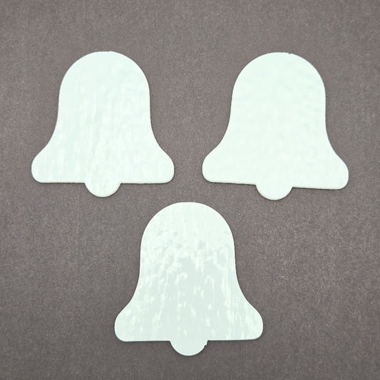 Three 90 COE Precut Glass Bell Ornament Blanks White Fusing Supplies 90COE- 