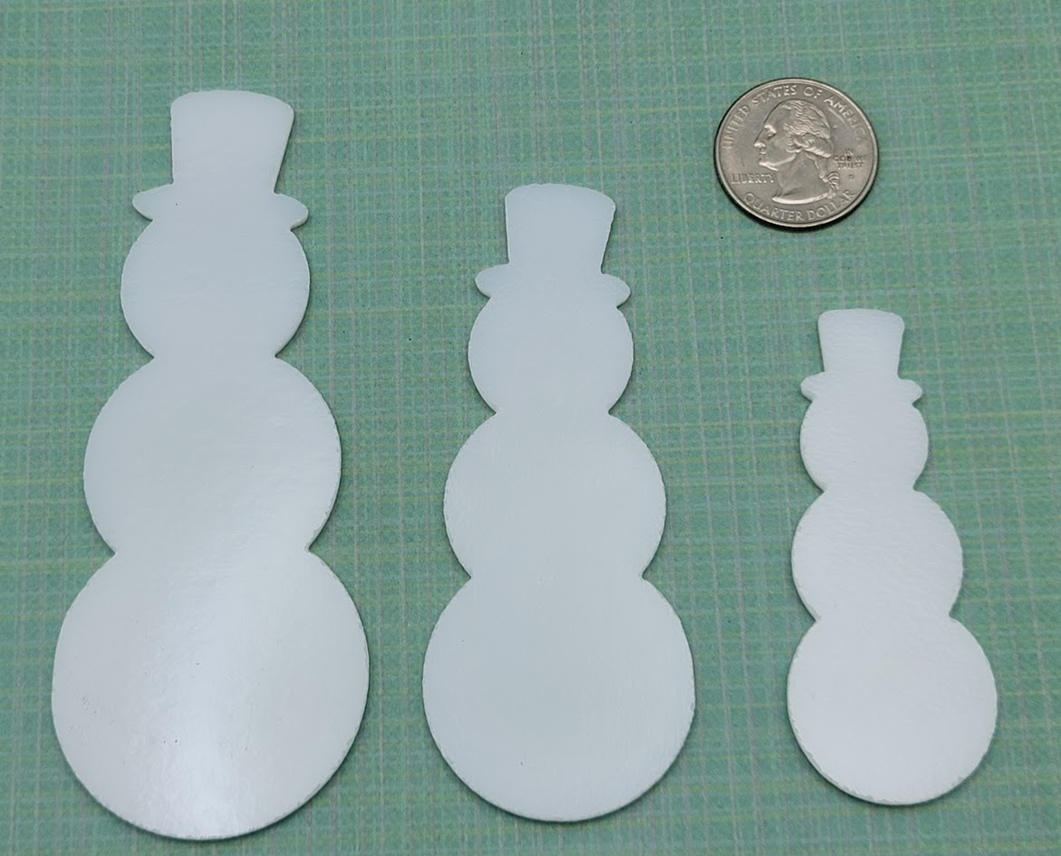 Snowman 96 COE Precut Glass Shapes Fusing Supplies Winter Christmas Holiday Fusing Supplies- 