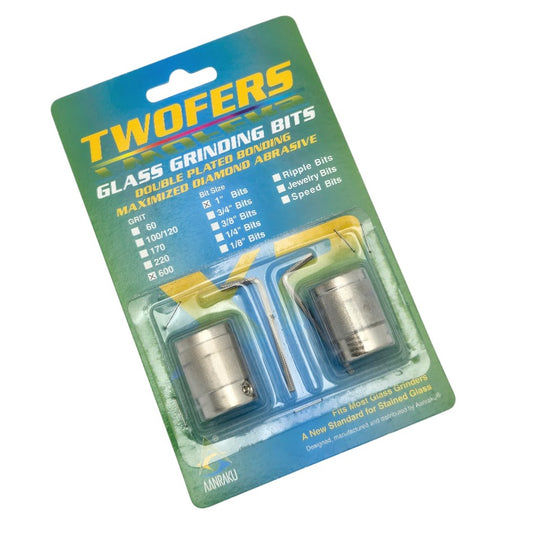 2 Grinder Bits Diamond 1 inch 600 Ultra Fine Aanraku 2 fer Fits MOST Inland Glastar- 