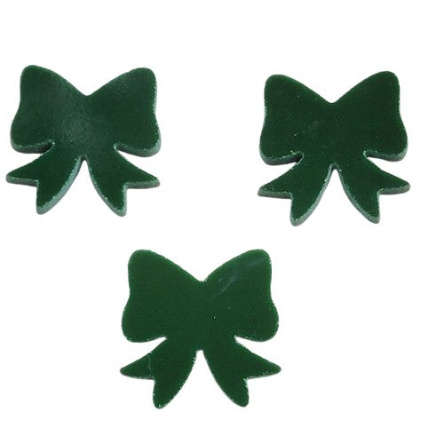 Three Bows 96 COE Precut Glass Shapes Green Red or White Fusing Supplies-Color Green