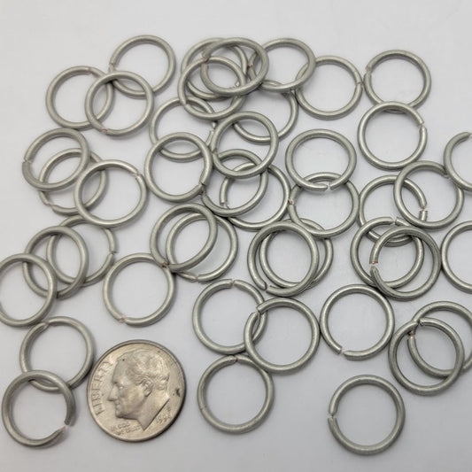 Jump Rings 14 Gauge One Ounce 1/2 Inch 13mm About 44 Pieces Tinned Copper Wire- 