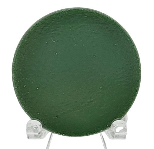 Six 96 COE Dark Green Opal Glass Circles CHOICE 1/2, 3/4, 1, 1 1/2 inches 96COE- 