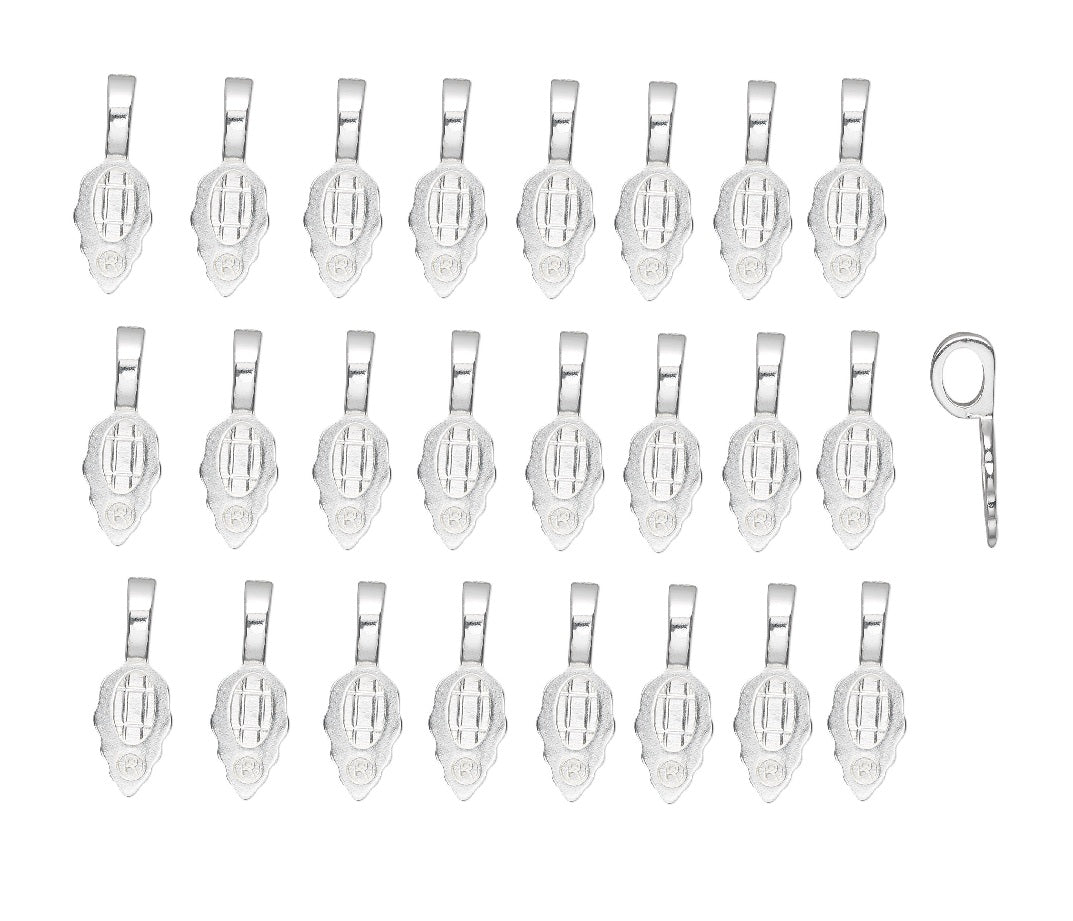 Aanraku Bails Sterling Silver Plated Large 25 Glue-on Display Your Fused Glass- 
