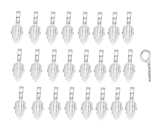 Aanraku Bails Sterling Silver Plated Large 25 Glue-on Display Your Fused Glass- 