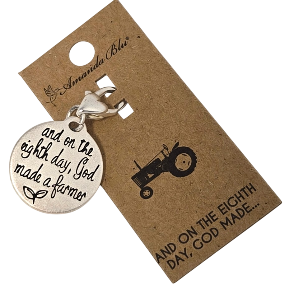 And on the 8th Day God Made a Farmer Amanda Blu ONE Two Sided Gold Silver- 