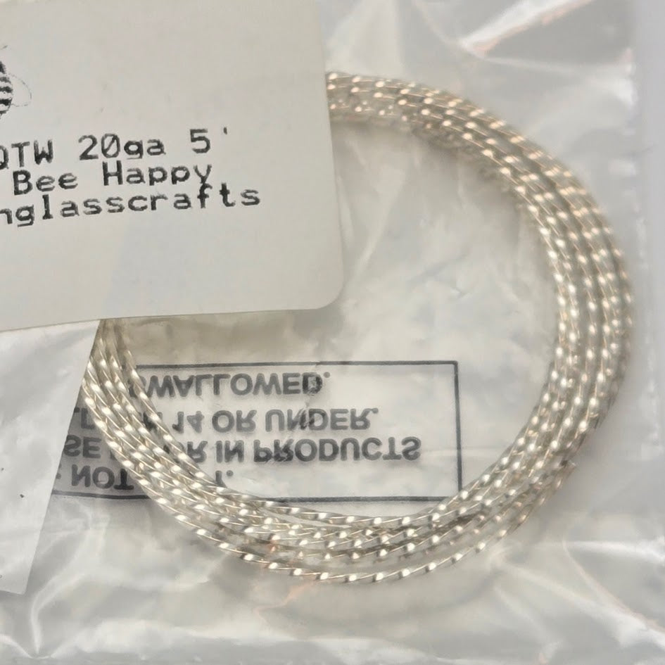 20ga Full Hard Twisted Square Solid Sterling Silver Five Feet Wrapping Wire Made in the US- 