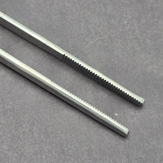 10" Blunt Serrated Tweezers Stainless Steel Lampworking Hot Glass Supplies Tools- 
