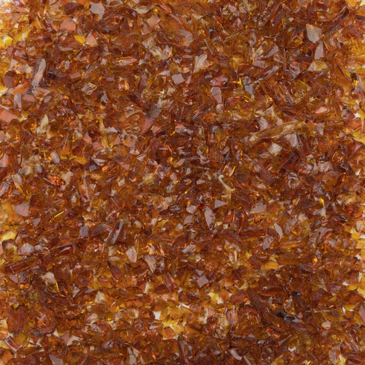F5 1108 96 Medium Amber COARSE 96 COE Frit 8.5 oz Jar- 