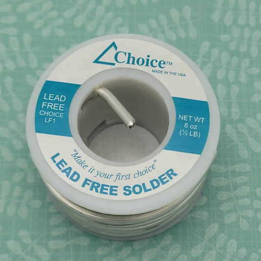 CHOICE LEAD FREE SOLDER Brand 8 oz Spool Stained Glass & Pendant Craft Jewelry- 