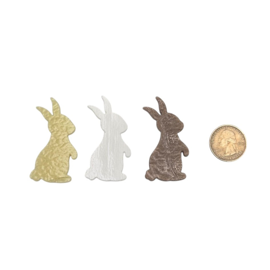 90 COE Rabbit Bunny Precut Glass Shapes Set of TWO Pieces Choice of Color 90COE- 