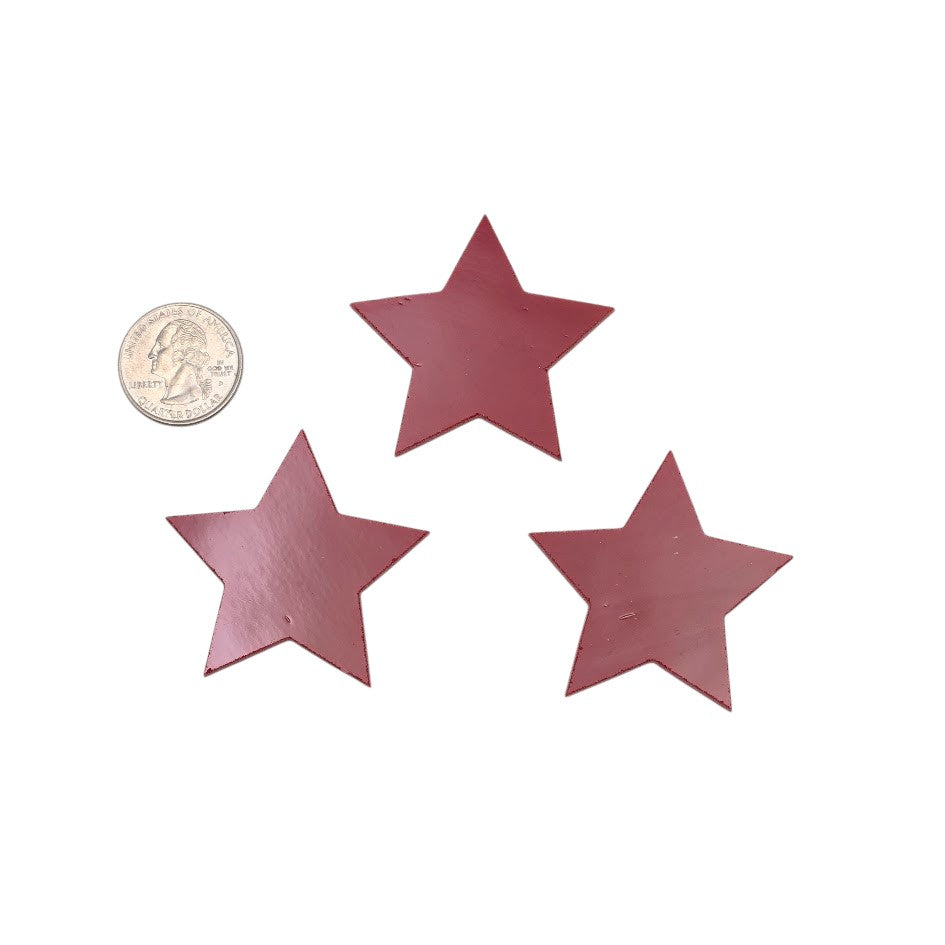 96 COE 2" Red Stars (3) Glass Precut Element Designs Fusing Supplies 96COE- 