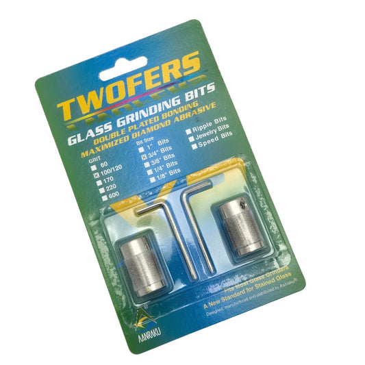 Grinder Bits Diamond  3/4"  Twofers 2 Pack 100/120 Grit Fits MOST Inland Glastar- 