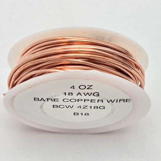 SOLID COPPER WIRE 4 oz Roll 18 AWG Stained Glass Supply Solders Easily to Panels- 