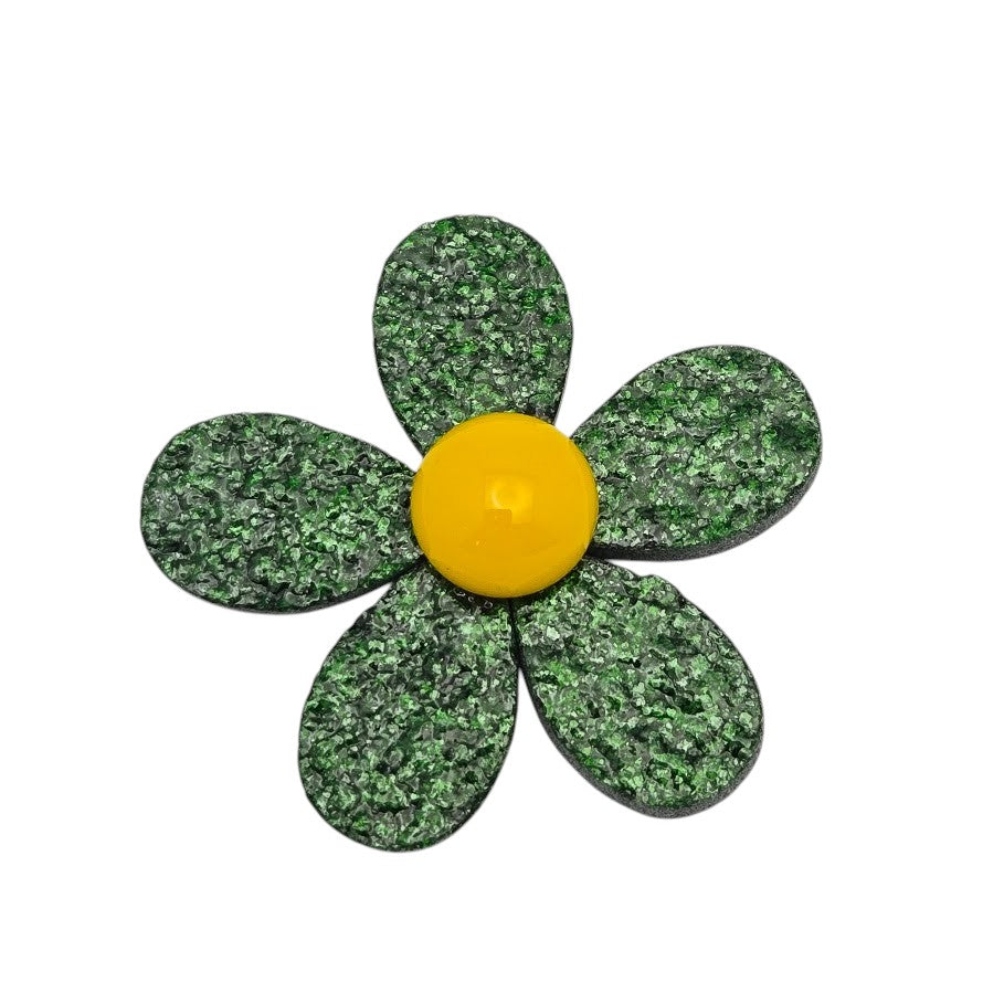 Sale! Aventurine Green 96 COE Five Petal Flower Glass Precuts for Fusing Supplies- 