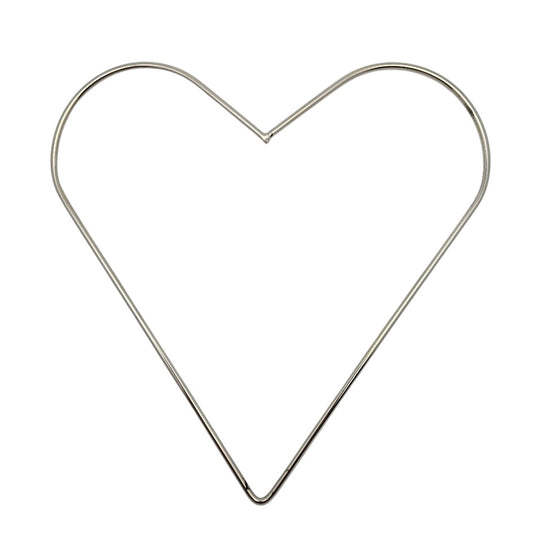 HEART Metal Suncatcher Stained Glass Panel FRAME 8x8 inches Supplies Nickle Plated- 