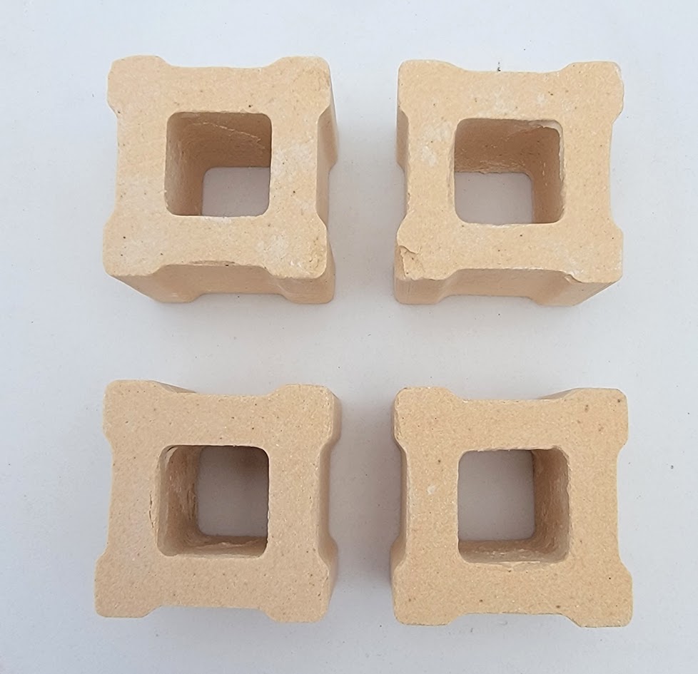 Glass Kiln Posts1 by 1 inch (4) Fusing Furniture Post Durable Reusable CERAMIC- 