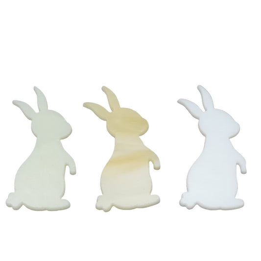96 COE Rabbit Bunny Precut Glass Shapes Set of TWO Pieces Choice of Color 96COE- 