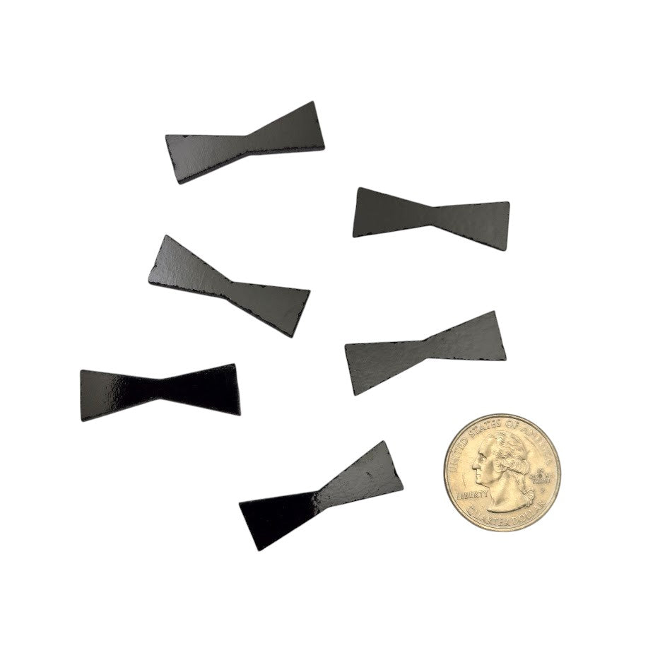 Black Bow Ties 96 COE Precuts Glass Pack of Six- 