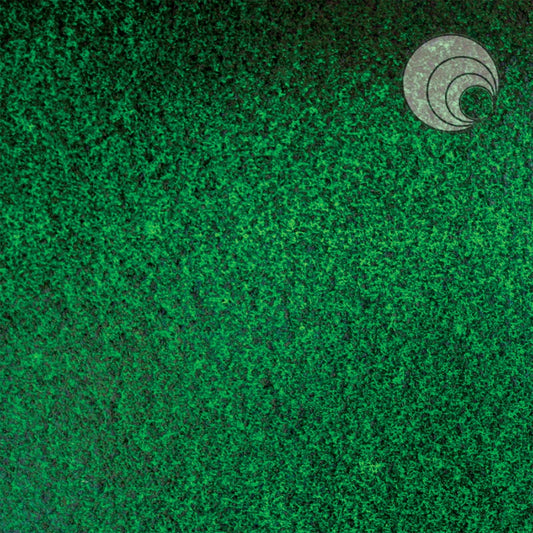 128 Aventurine Green Transparent 6 x 6 Inch Oceanside Compatible 96 COE Sheet Glass- 
