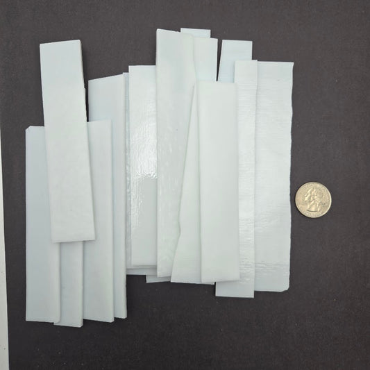 90 COE One Pound of Tekta White Cut-offs Strips Scrap- 
