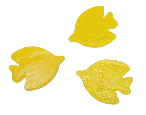 Three Tang Fish Glass Precut 90 COE Yellow Sea Life Series- 