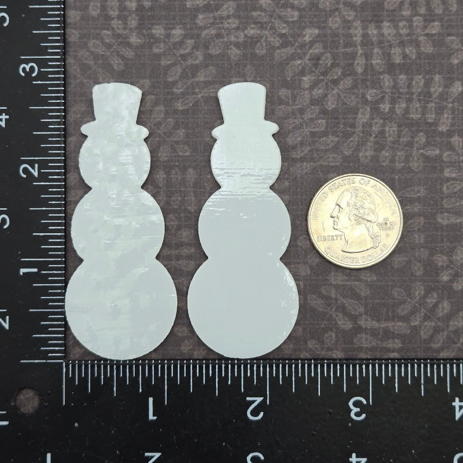 Snowman 90 COE Precut Glass Shapes Fusing Supplies Winter Christmas Holiday Fusing Supplies-Size Small (package of 2)