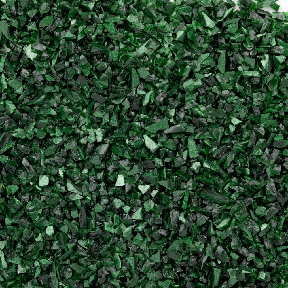 F5 128 Aventurine Green COARSE 96 COE Frit 8.5 oz Jar- 