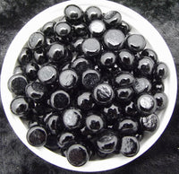 1/4" 6-7mm Glass Handmade Design Elements Oceanside System 96 COE Pebbles Circles Dots-Model Black Opal