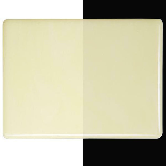 0137 French Vanilla Opalescent Bullseye 90 COE Glass Sheet 10x10" 90COE Fusible- 