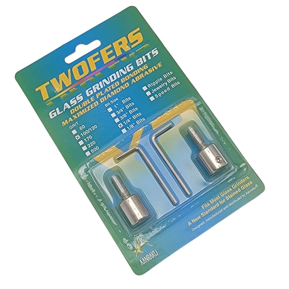Grinder Bit Diamond 1/4" Twofers 2 Pack Standard Grit Fits MOST Inland Glastar- 