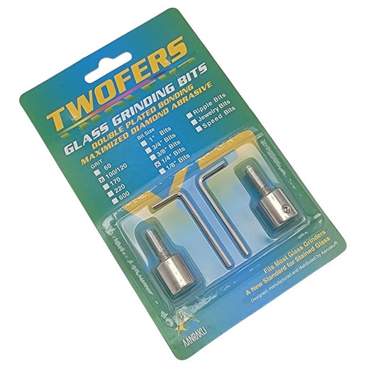 Grinder Bit Diamond 1/4" Twofers 2 Pack Standard Grit Fits MOST Inland Glastar- 