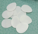 3" Eggs White Oceanside 1 or 10 Pieces 96 COE Precut Glass Shape Easter-Quantity Ten Pieces (Wholesale lot)