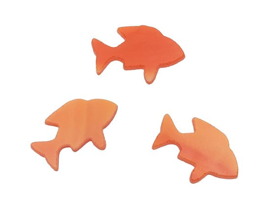 Three Goldfish Small Glass Precut 96 COE Sea Life Series- 