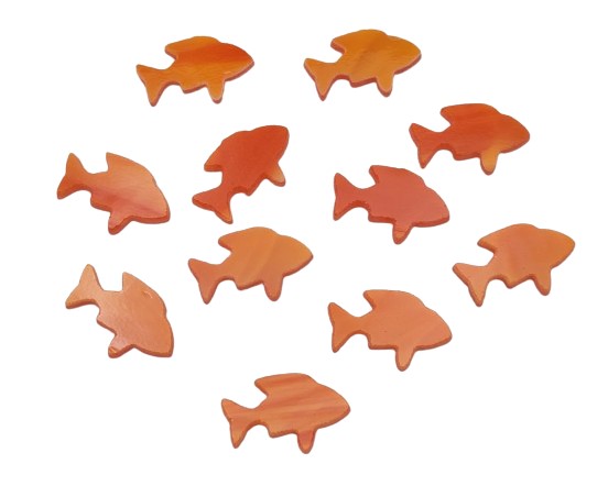 Three Goldfish Small Glass Precut 96 COE Sea Life Series- 