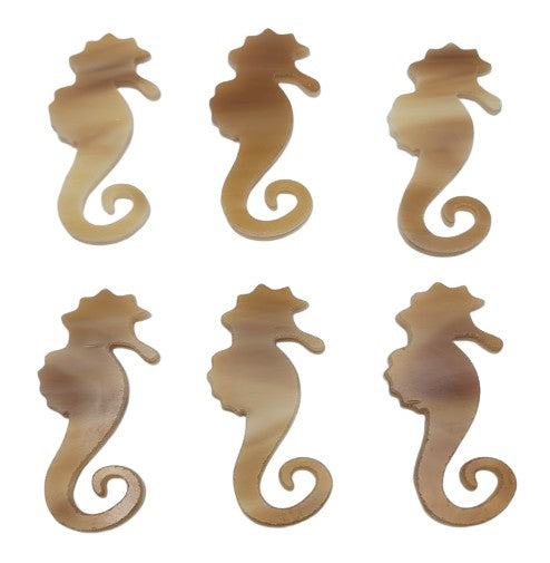 Tan Seahorse Glass Precut 96 COE Sea Life Series- 