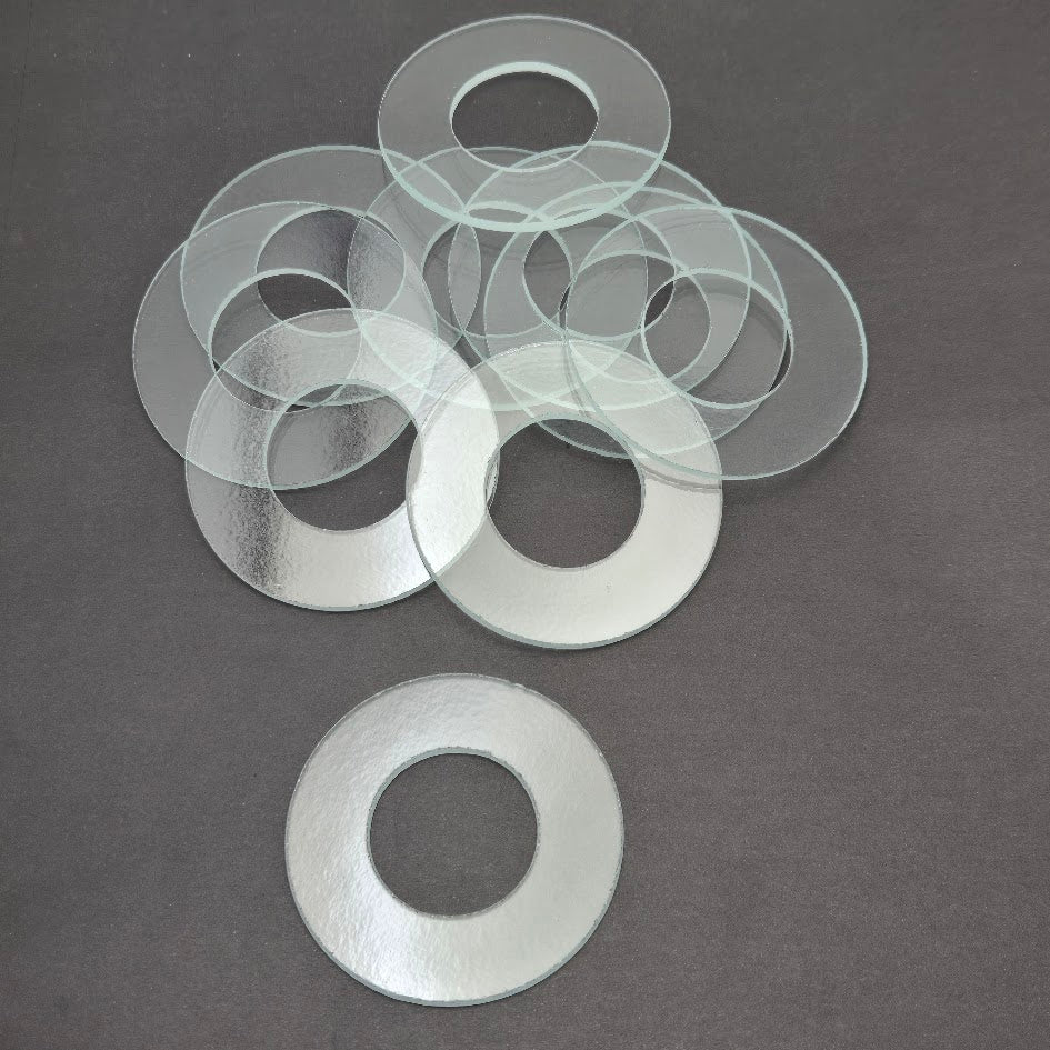 Wholesale Lot TEN 3 inch Wreath Base Icicle Clear Precut 96 COE Glass Fusing Supplies 96COE- 