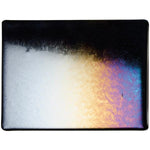 0100 Iridized Black Opalescent Bullseye 90 COE Glass Sheet 10x10" 90COE Fusible- 