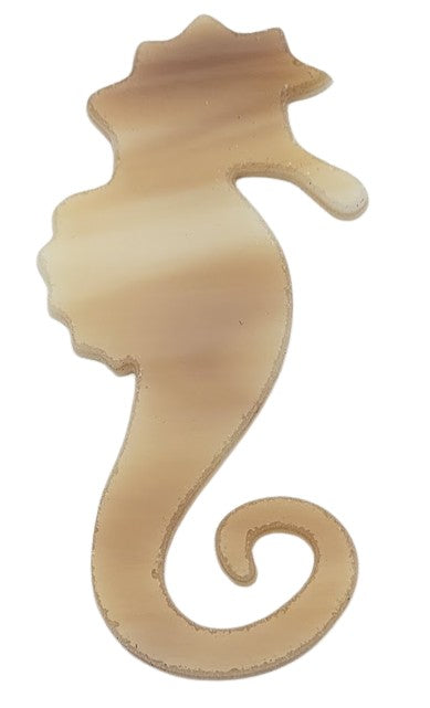 Tan Seahorse Glass Precut 96 COE Sea Life Series- 