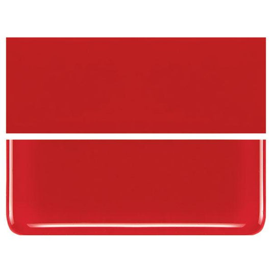 0124 Red Opal 90 COE Bullseye Fusing Glass Sheet 5x5 inch 3mm Striker 90COE- 