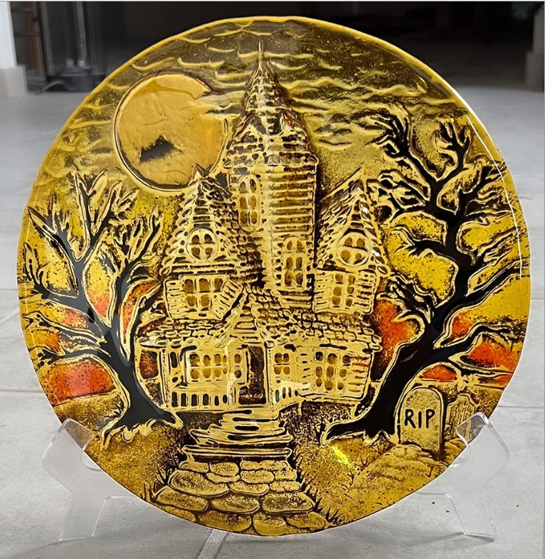 Haunted House Texture Creative Paradise Glass Kiln Fusing Mold Tile 12 x 12- 