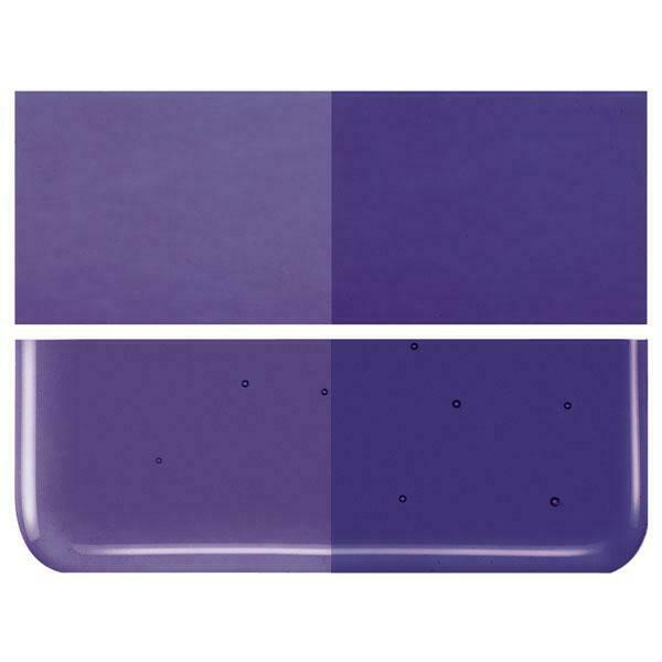 1128 Deep Royal Purple Transparent Bullseye 90 COE Glass Sheet 10x10" 90COE- 