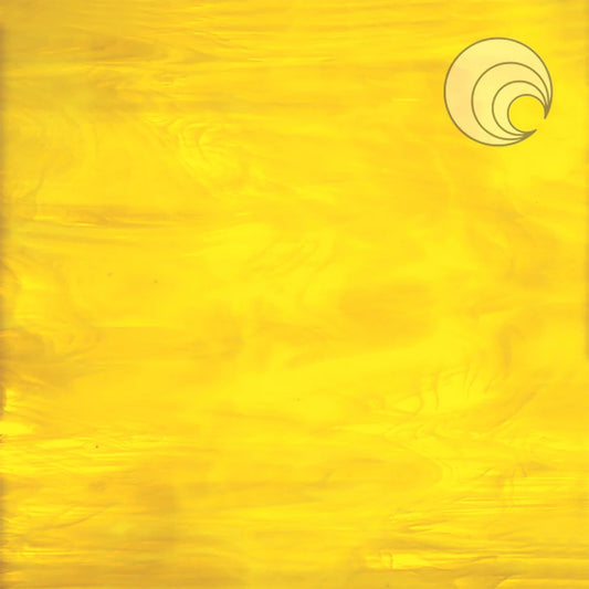 367.1F Yellow/White Translucent Mix 12 x 12 Inch Oceanside Compatible 96 COE Sheet Glass- 