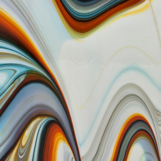 FRSW Southwest Fuser's Reserve 12 x 12 Inch Oceanside Compatible 96 COE Sheet Glass- 