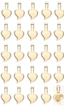Aanraku HEART Bails GOLD Plated Medium 25 Glue On Findings for Cabochons 20x11mm
